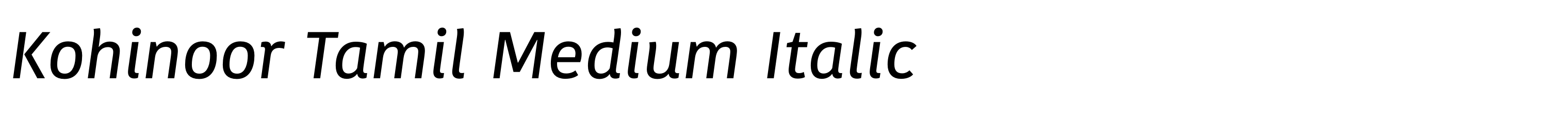 Kohinoor Tamil Medium Italic